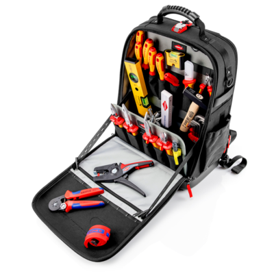 Fits you and your tools: practical and comfortable due to fully hinged front and back, removable tool board and padding for your back